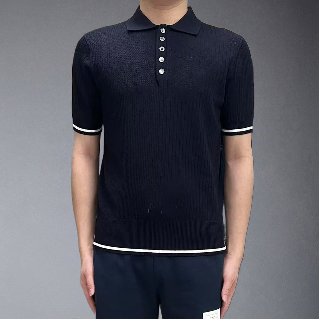 Thom Browne 2025ss Men Wool POLO T-shirt