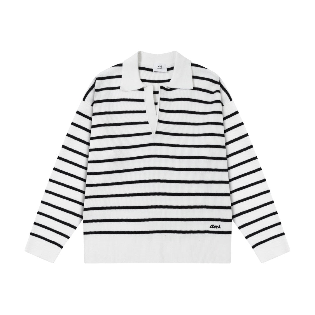 2026 AMI PARIS  striped sweater