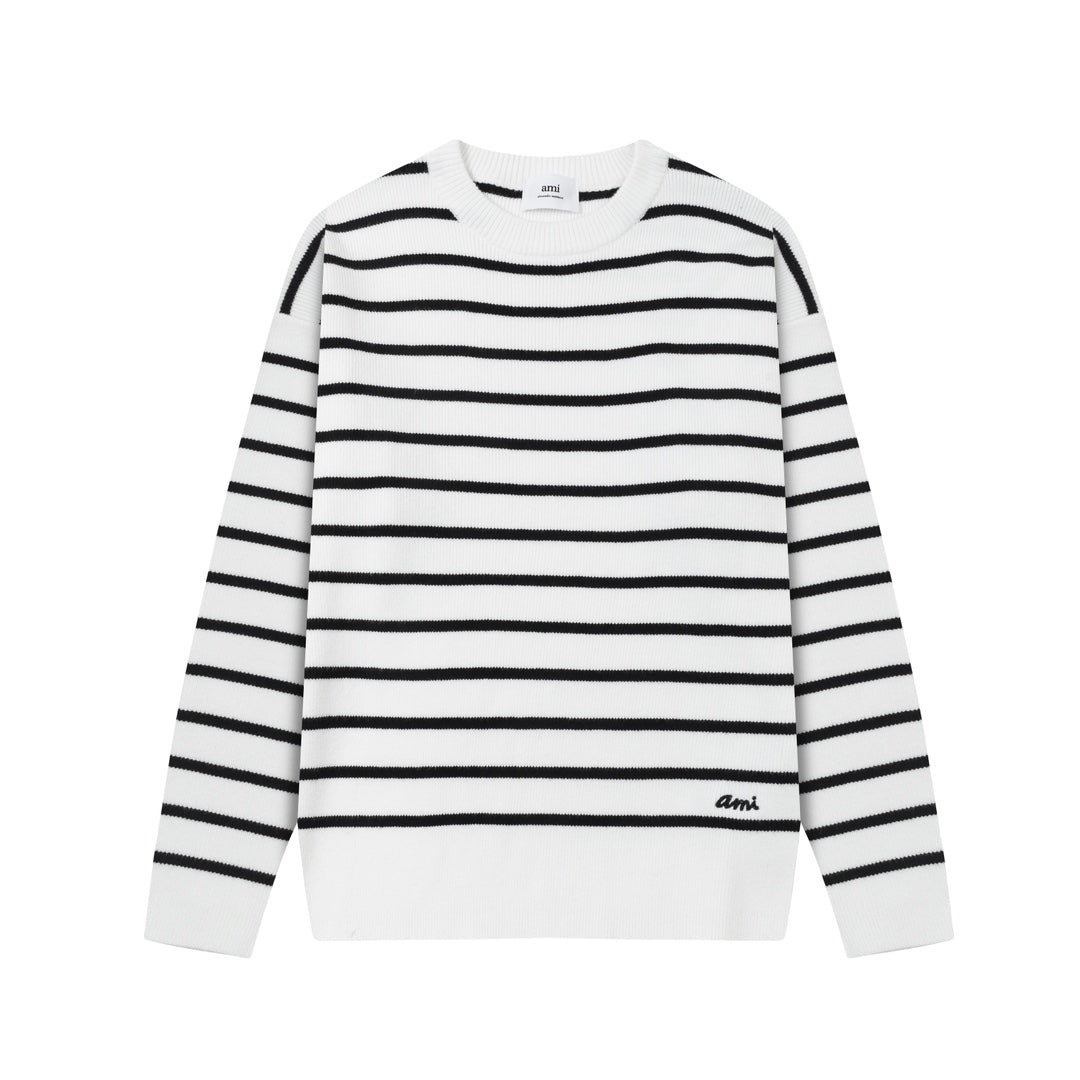 2026 AMI PARIS  striped sweater