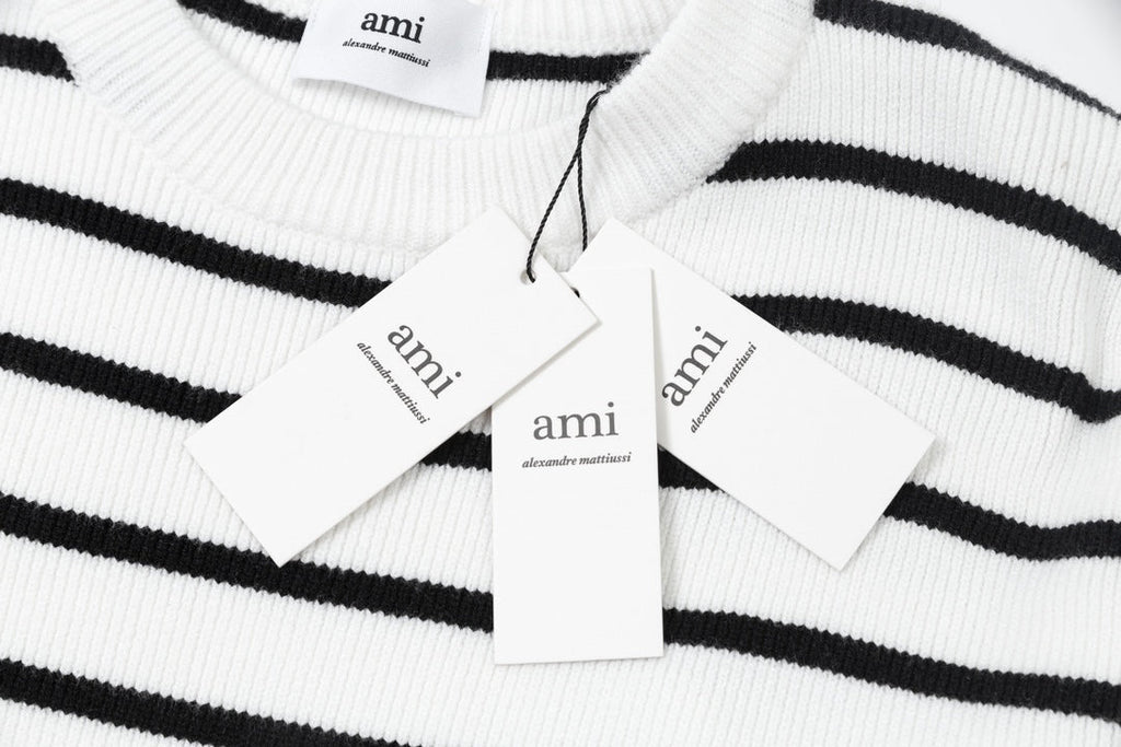 2026 AMI PARIS  striped sweater