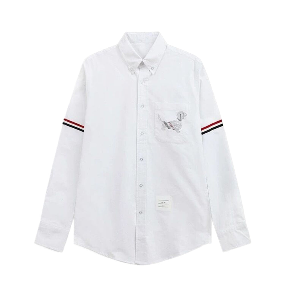 Thom Browne 4-Bar Stripes Shirt