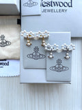 Vivienne Westwood Pearl & Bowknot Stud Earrings